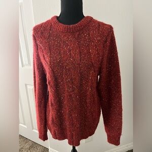 A New Day Women's Red Cable Knit Sweater